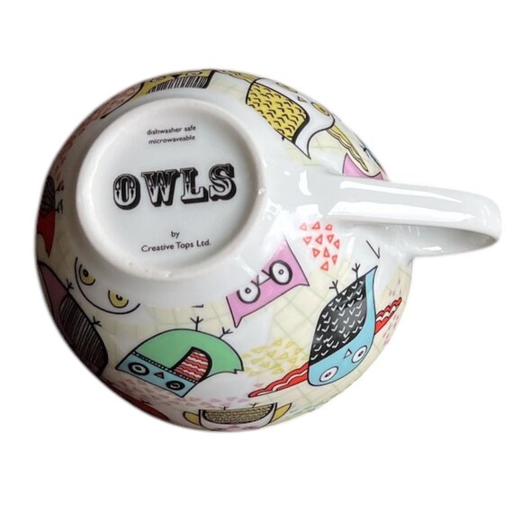 CREATIVE TOPS Cup and Saucer OWLS Coffee Tea Set SO Cute! Porcelain 200ml - Picture 6 of 11
